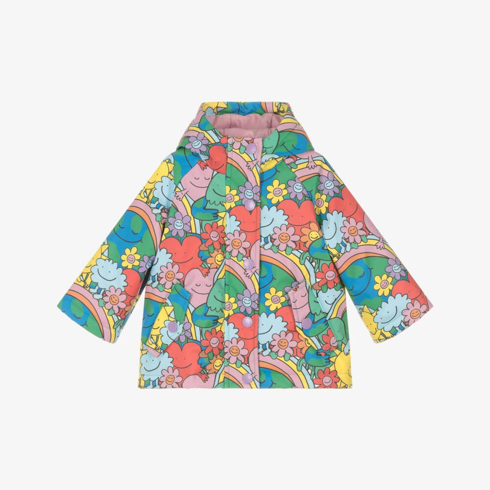 Stella McCartney Kids-Girls Green Planet Earth & Friends Hooded Raincoat | Childrensalon Outlet