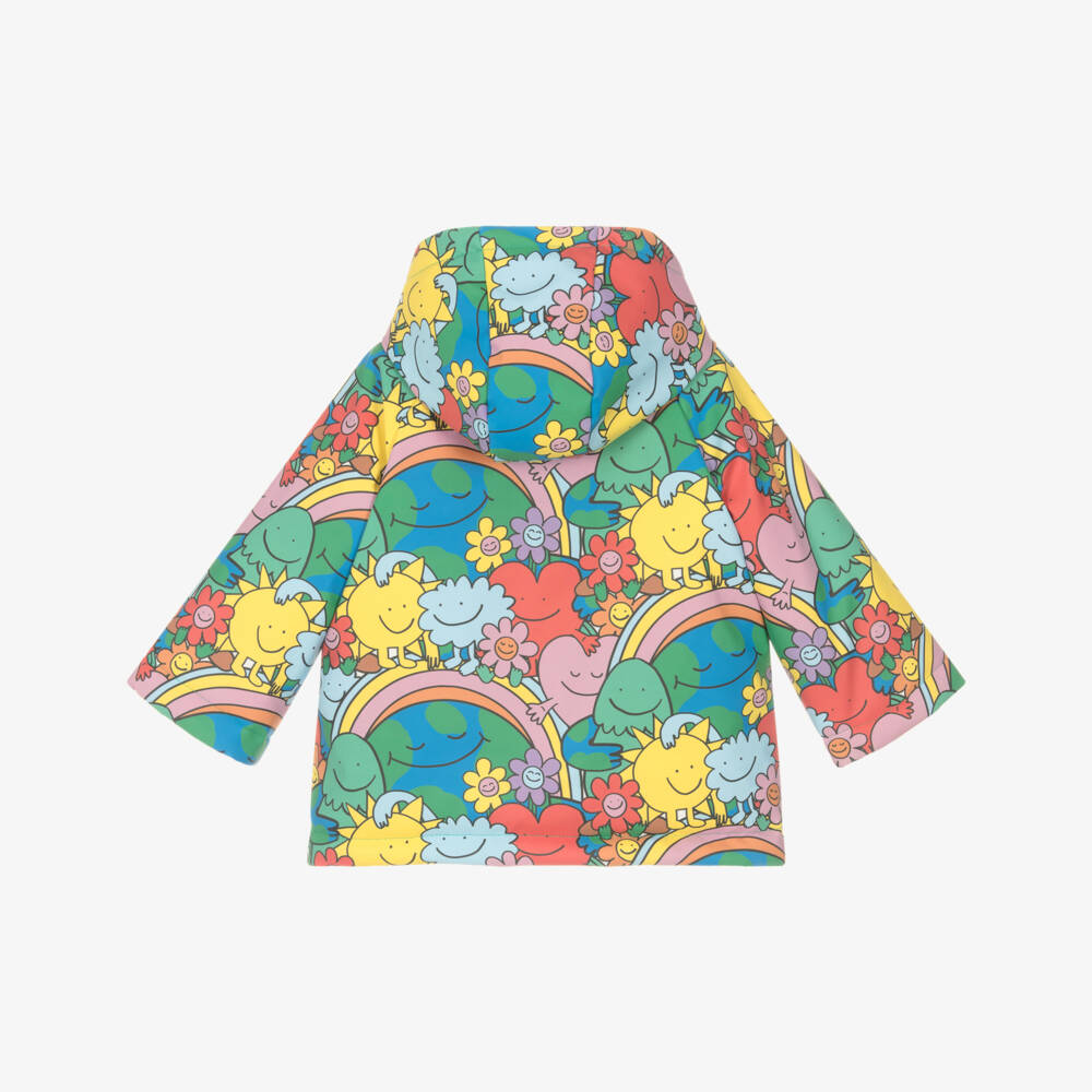 Stella McCartney Kids-Girls Green Planet Earth & Friends Hooded Raincoat | Childrensalon Outlet