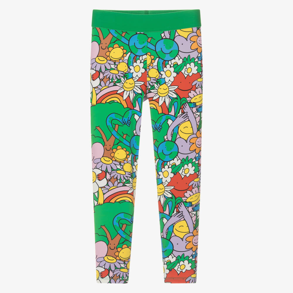 Stella McCartney Kids-Girls Green Planet Earth & Friends Leggings | Childrensalon Outlet