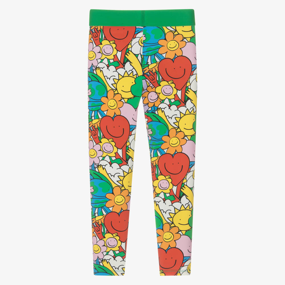 Stella McCartney Kids-Girls Green Planet Earth & Friends Leggings | Childrensalon Outlet