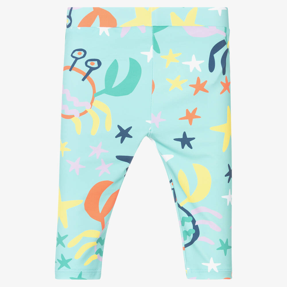 Stella McCartney Kids-Girls Green Printed Leggings  | Childrensalon Outlet