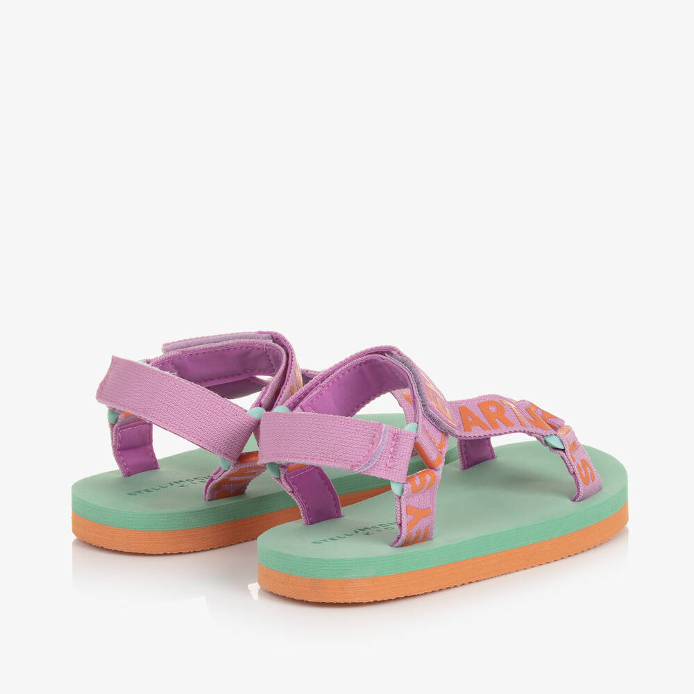Stella McCartney Kids-Girls Green & Purple Sandals | Childrensalon Outlet