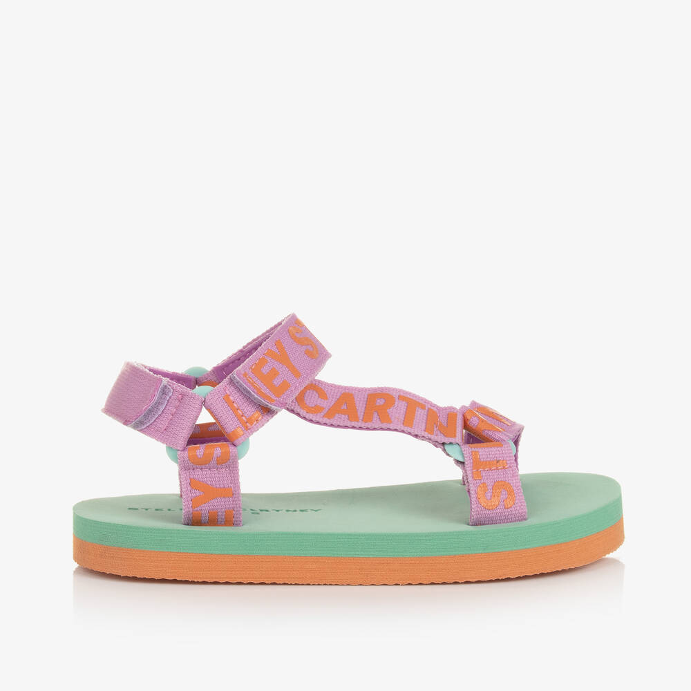 Stella McCartney Kids-Girls Green & Purple Sandals | Childrensalon Outlet