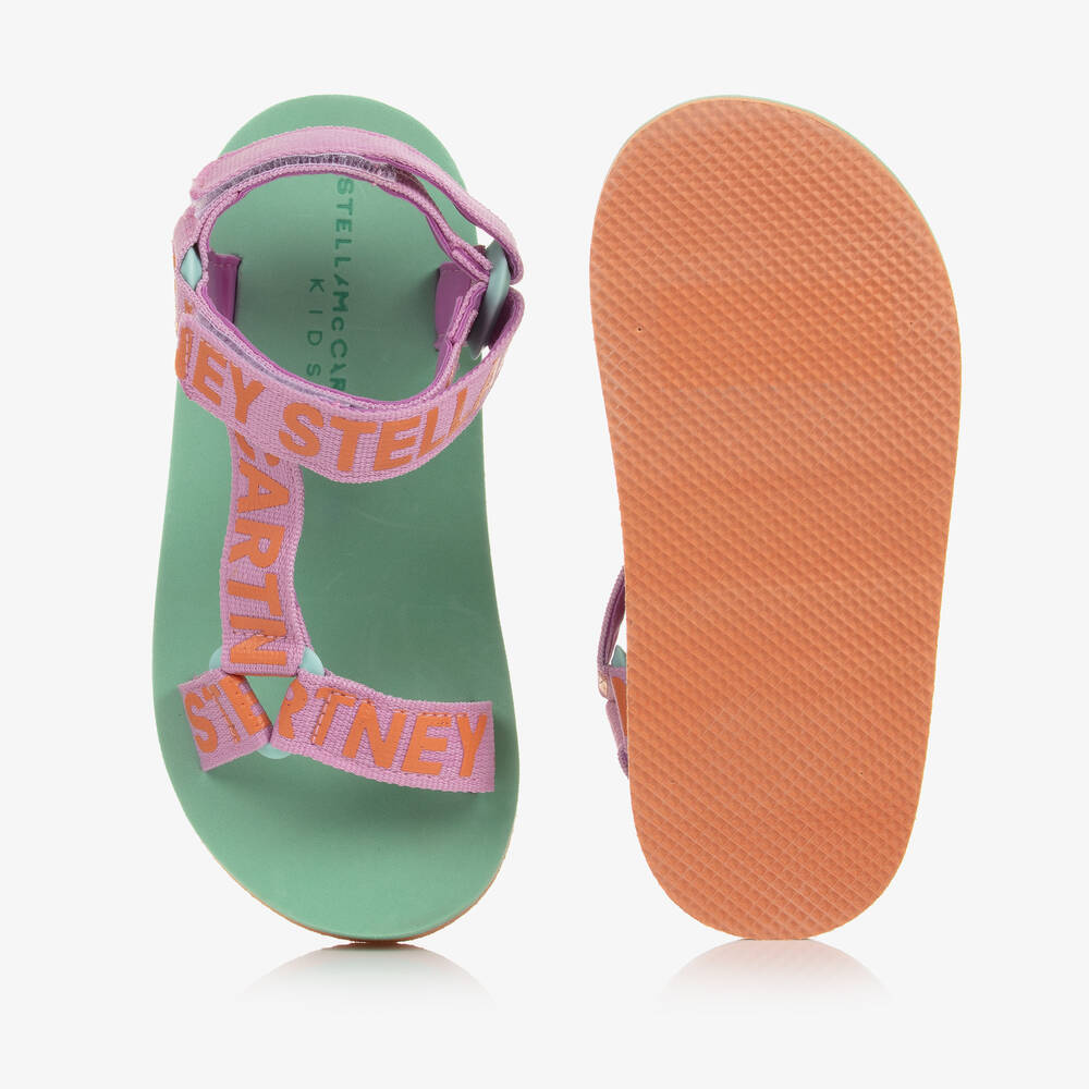 Stella McCartney Kids-Girls Green & Purple Sandals | Childrensalon Outlet