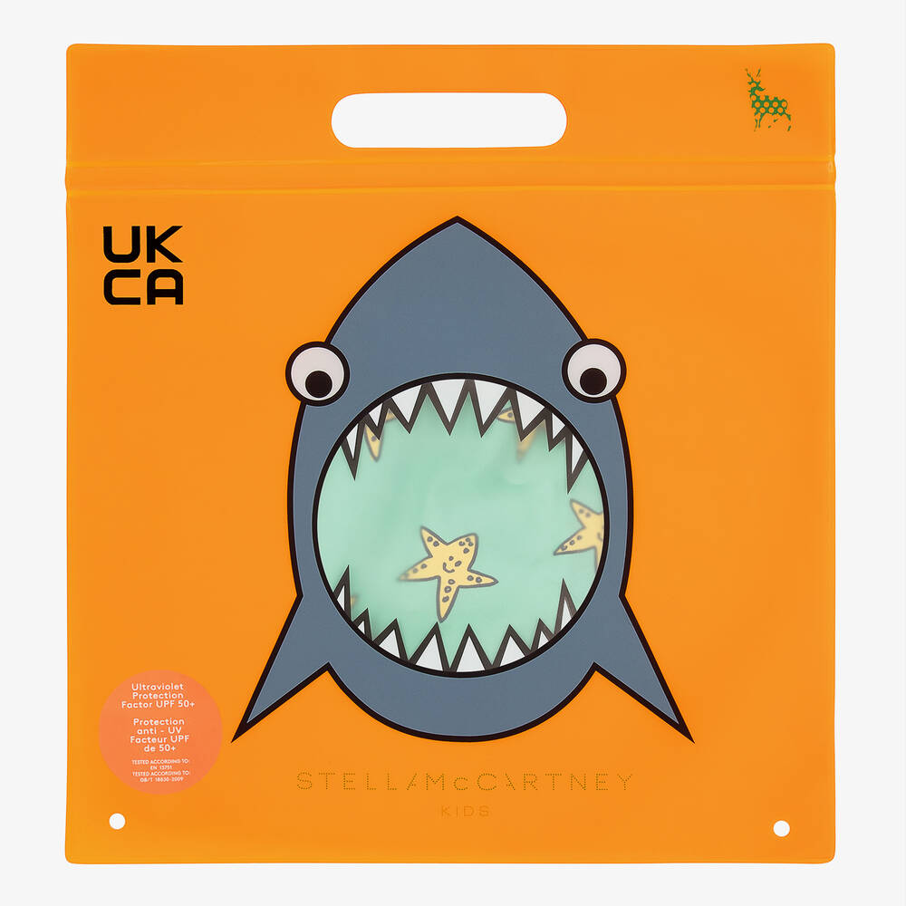 Stella McCartney Kids-Girls Green Swim Top (UPF50+) | Childrensalon Outlet