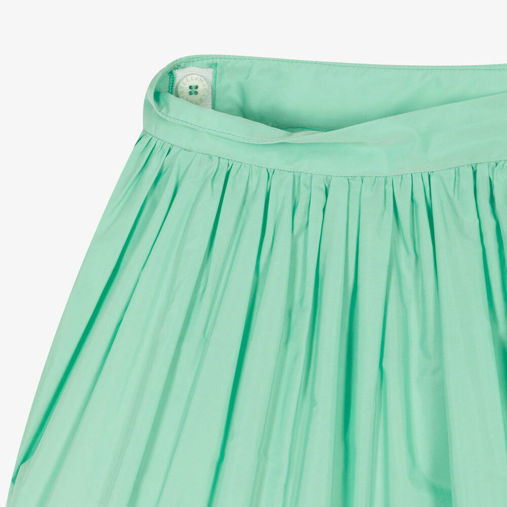 Stella McCartney Kids-Girls Green Taffeta Skirt | Childrensalon Outlet