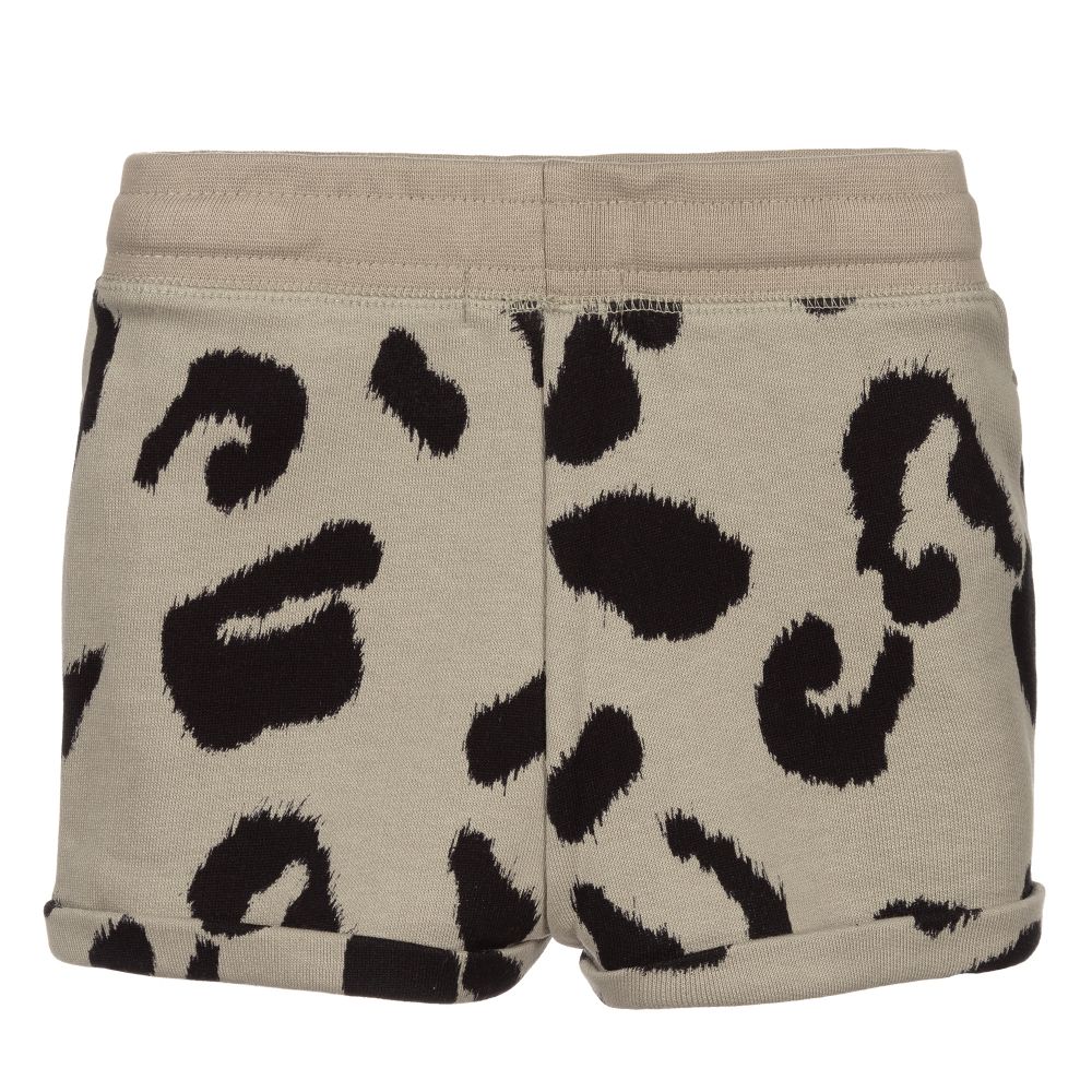 Stella McCartney Kids-Серые шорты с леопардовым принтом для девочек | Childrensalon Outlet