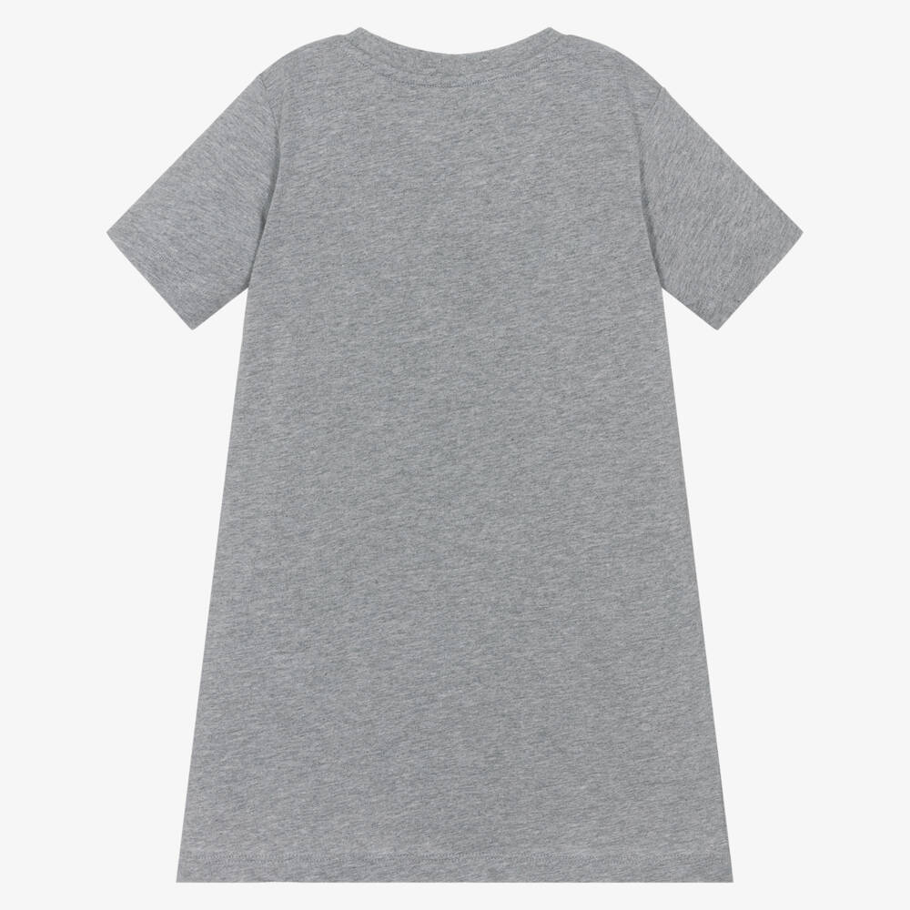 Stella McCartney Kids-Girls Grey Organic Cotton Star Dress | Childrensalon Outlet