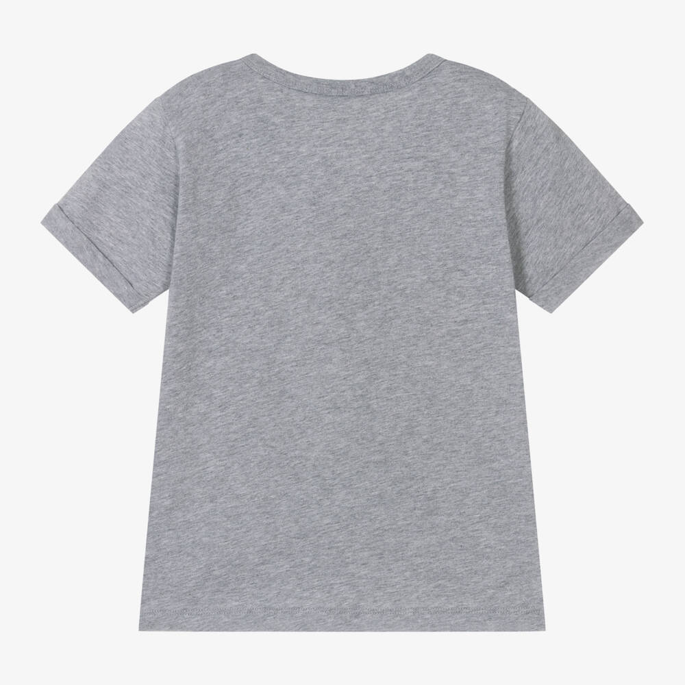 Stella McCartney Kids-Girls Grey Starry Organic Tee | Childrensalon Outlet