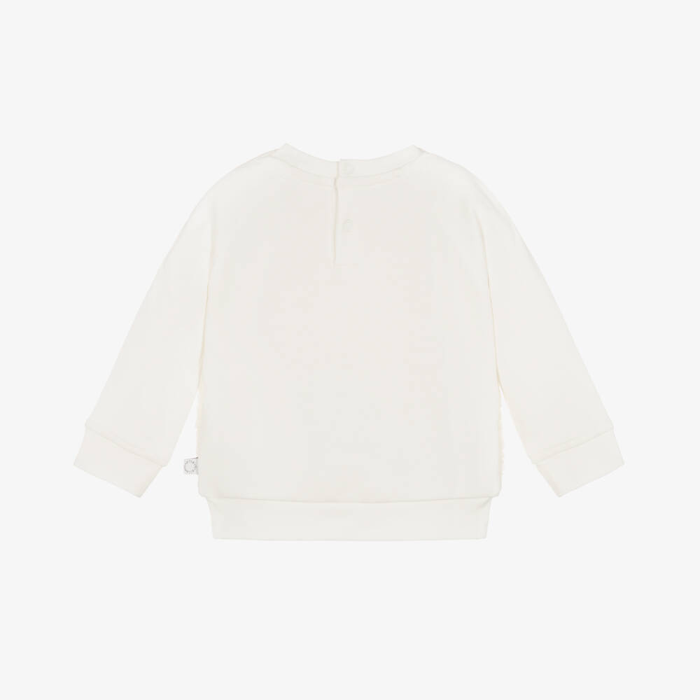 Stella McCartney Kids-Girls Ivory Alpaca Fleece Top | Childrensalon Outlet