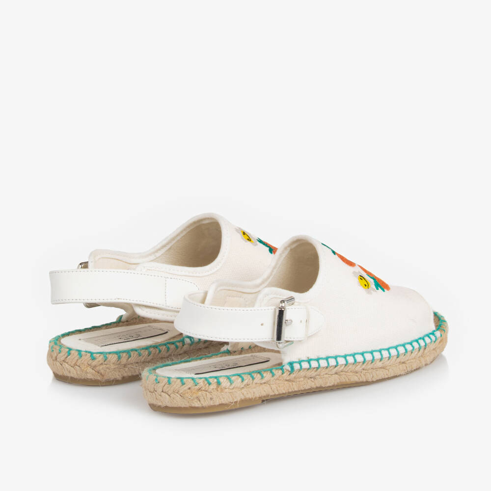 Stella McCartney Kids-Girls Ivory Berry Embroidered Espadrilles | Childrensalon Outlet