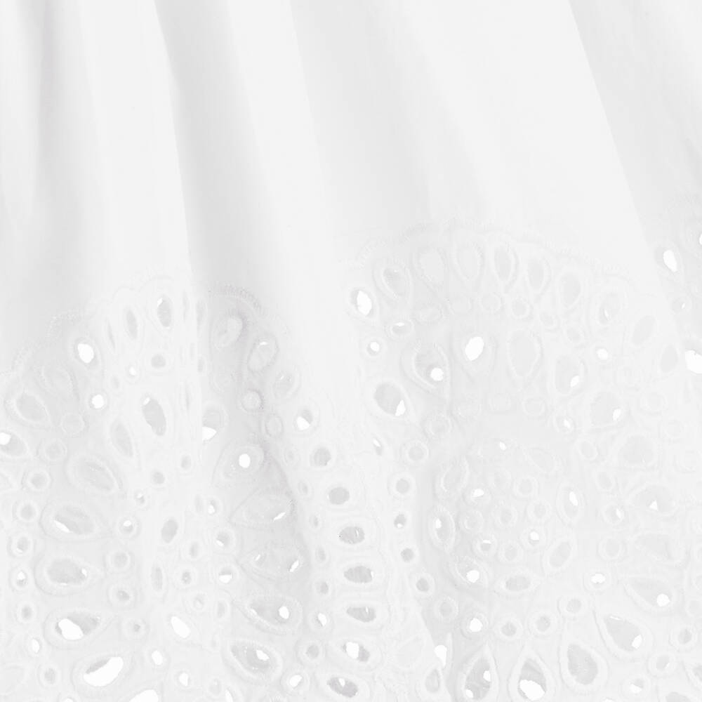 Stella McCartney Kids-Girls Ivory Broderie Anglaise Dress | Childrensalon Outlet