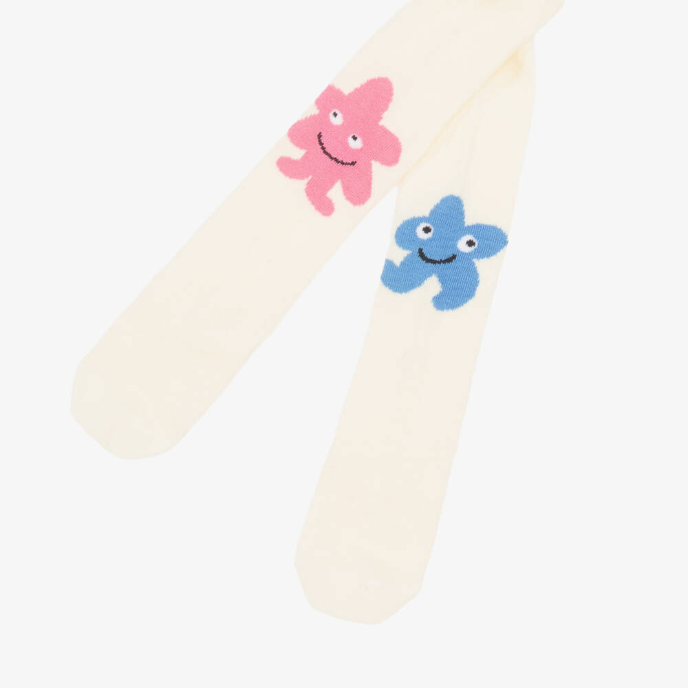 Stella McCartney Kids-Girls Ivory Character Knit Tights | Childrensalon Outlet
