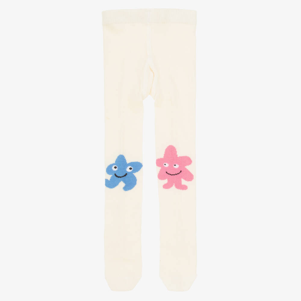 Stella McCartney Kids-Girls Ivory Character Knit Tights | Childrensalon Outlet