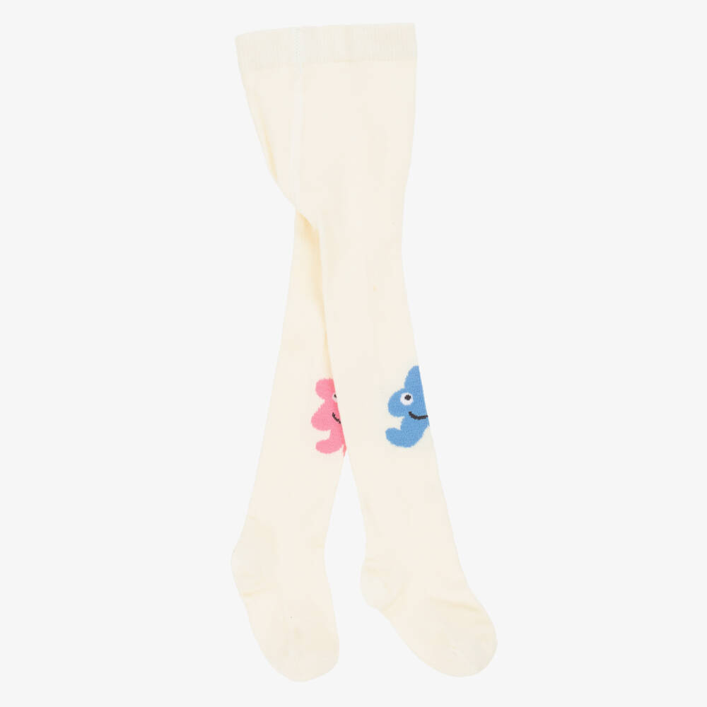 Stella McCartney Kids-Girls Ivory Character Knit Tights | Childrensalon Outlet