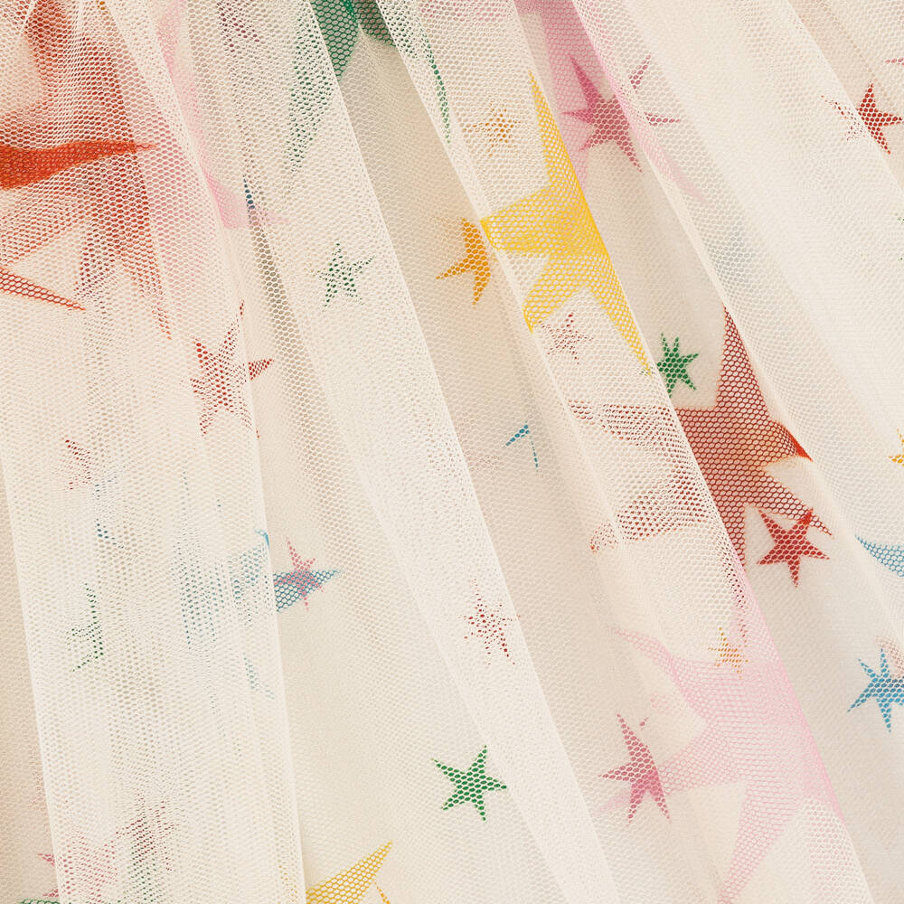 Stella McCartney Kids-Girls Ivory Chiffon Star Skirt | Childrensalon Outlet