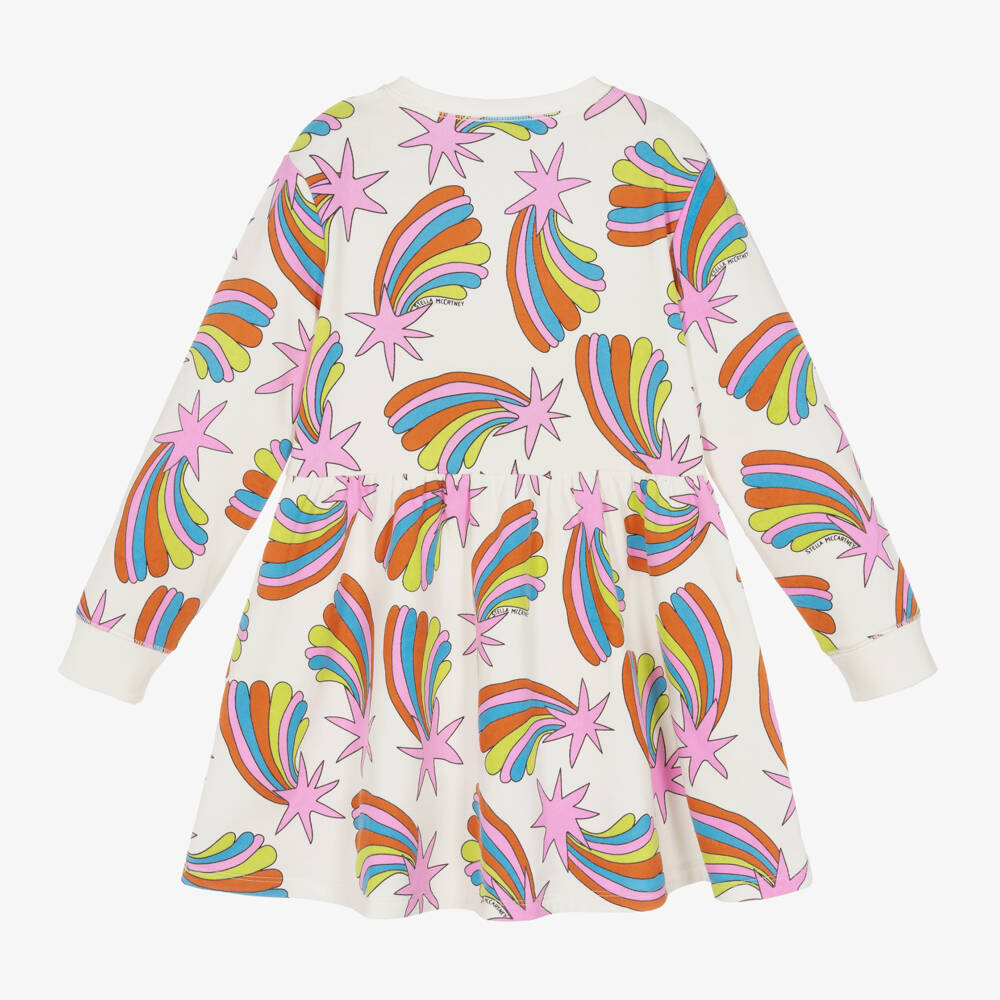 Stella McCartney Kids-Girls Ivory Cosmic Skater Dress | Childrensalon Outlet