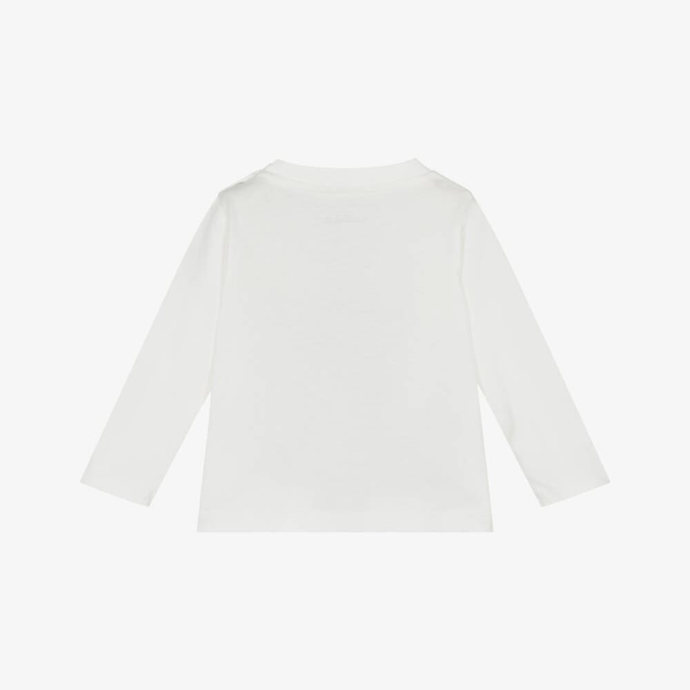 Stella McCartney Kids-Girls Ivory Cotton Bird Print Long Sleeved Top | Childrensalon Outlet