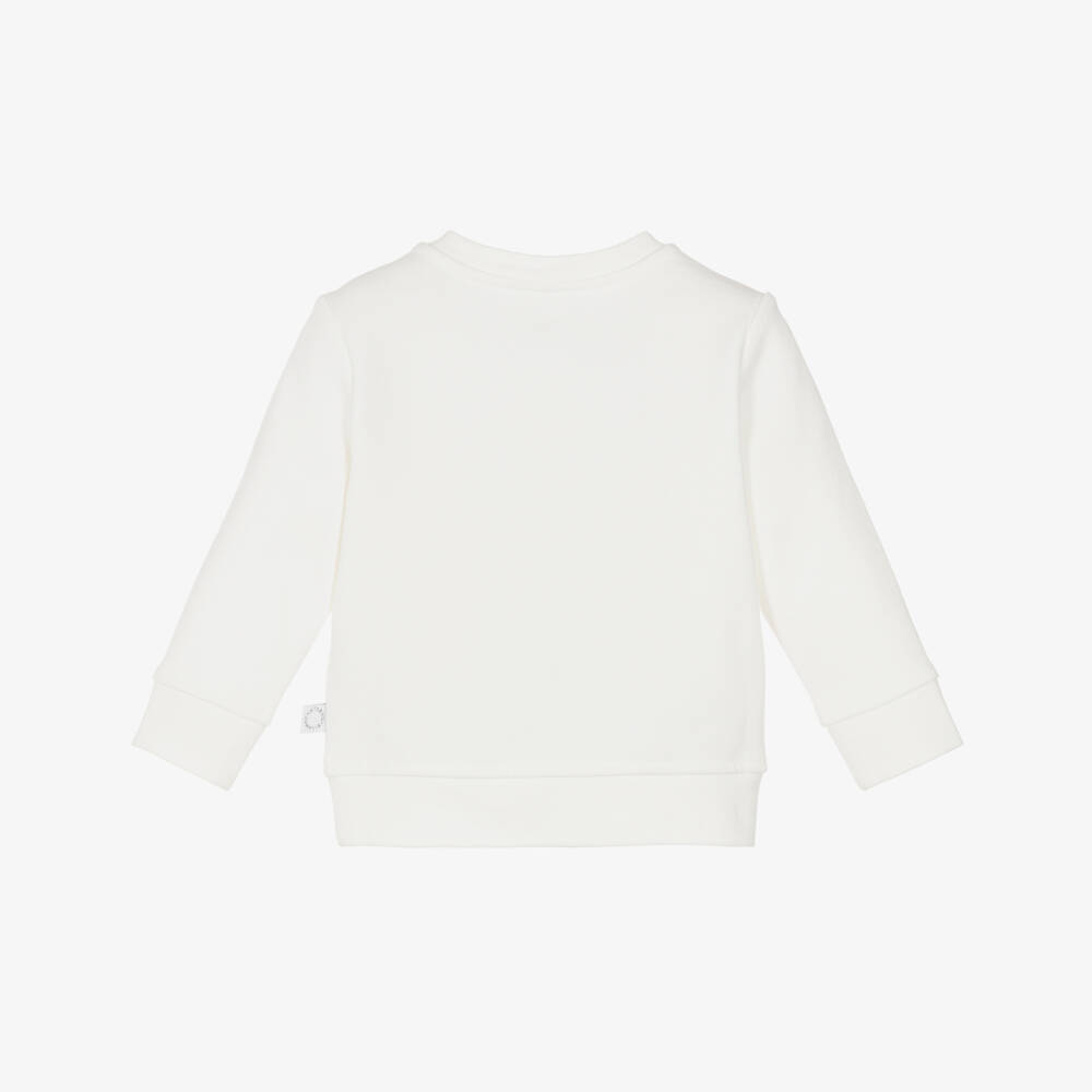 Stella McCartney Kids-بلوزة قطنية عاجية مزينة بالزهور للبنات | Childrensalon Outlet