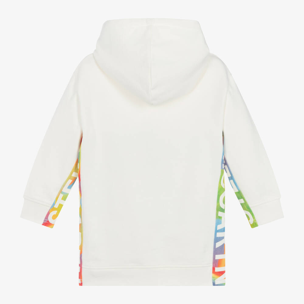 Stella McCartney Kids-Girls Ivory Cotton Hoodie Dress | Childrensalon Outlet