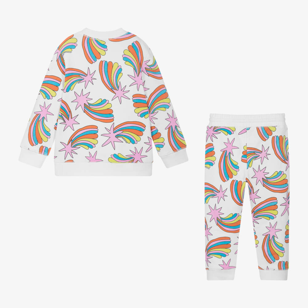 Stella McCartney Kids-بدلة رياضية قطن لون أبيض للبنات | Childrensalon Outlet