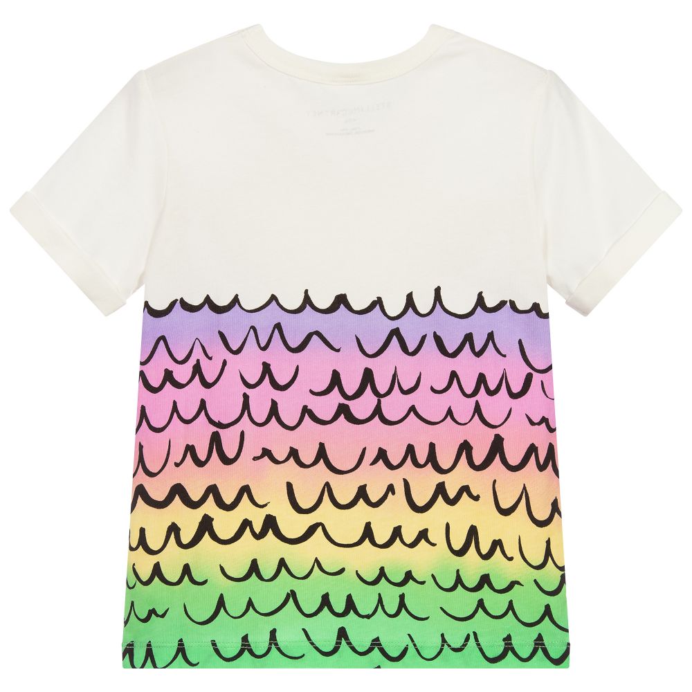 Stella McCartney Kids-Girls Ivory Cotton T-Shirt | Childrensalon Outlet