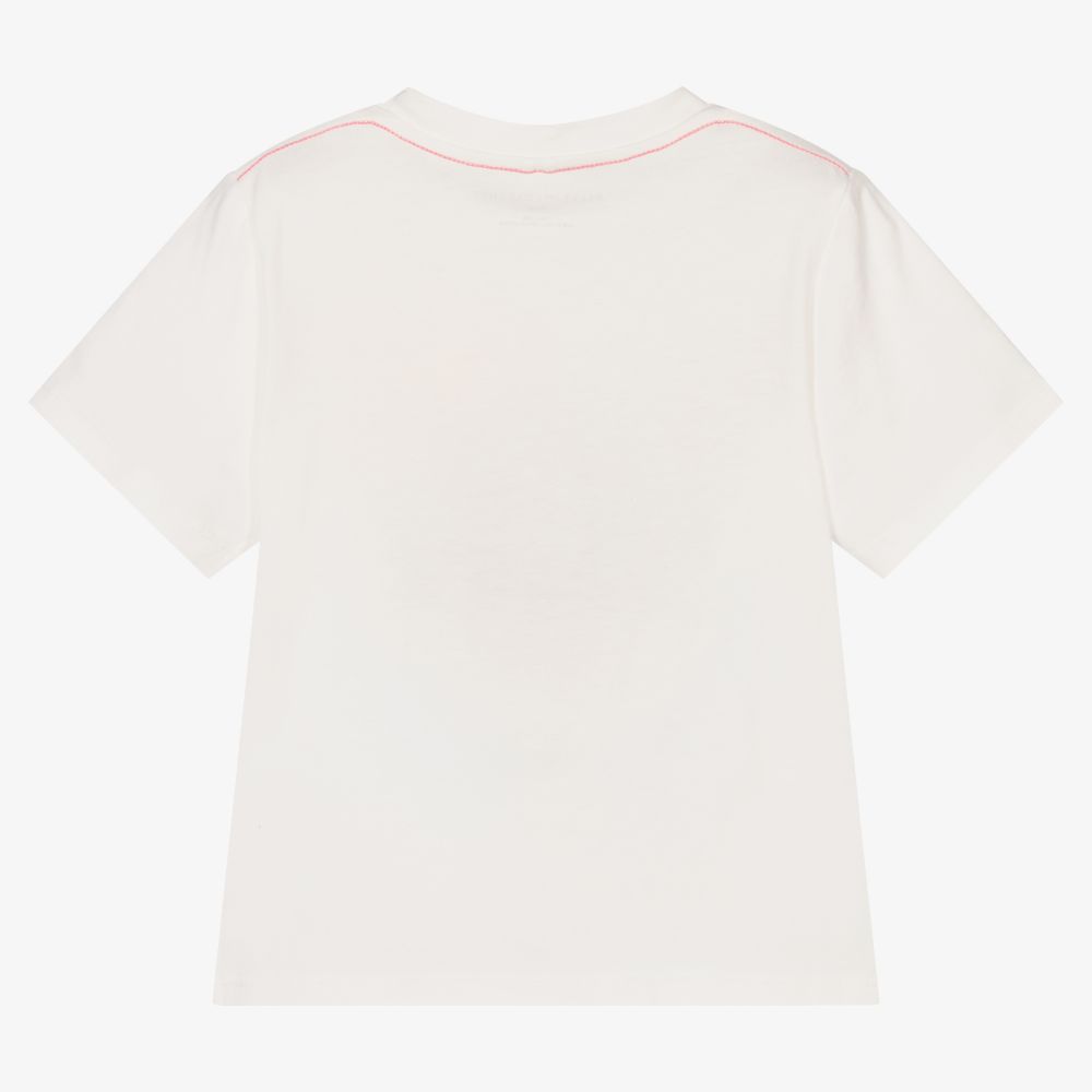 Stella McCartney Kids-Girls Ivory Cotton T-Shirt | Childrensalon Outlet