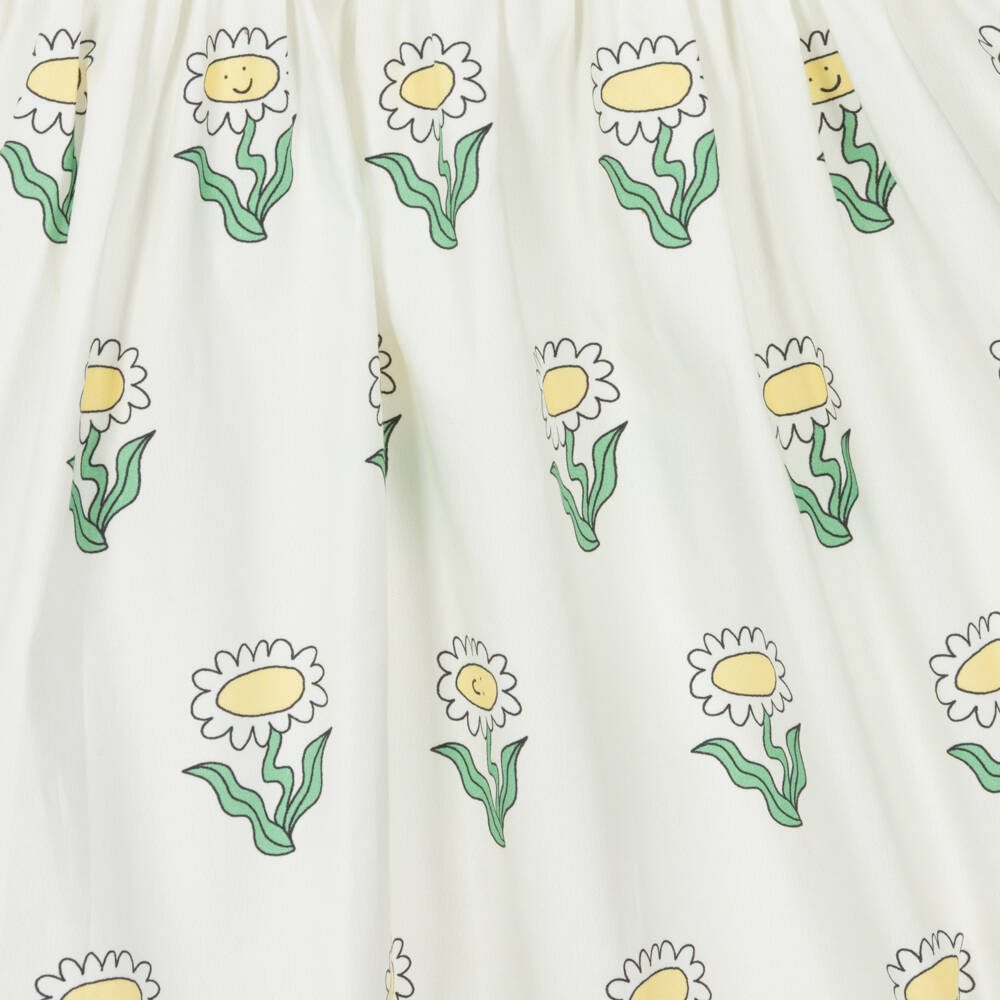 Stella McCartney Kids-Girls Ivory Daisy Poplin Dress | Childrensalon Outlet