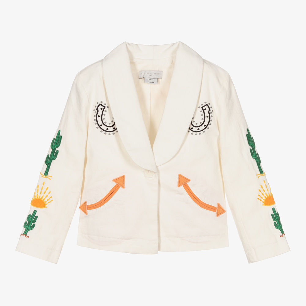 Stella McCartney Kids - Elfenbeinfarbene Jeansjacke (M)  | Childrensalon