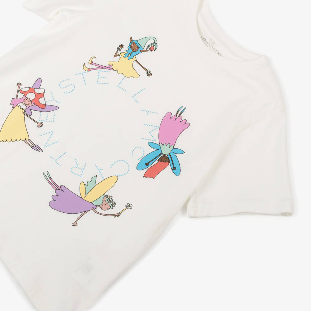 Stella McCartney Kids-Girls Ivory Fairy Dream T-Shirt | Childrensalon Outlet