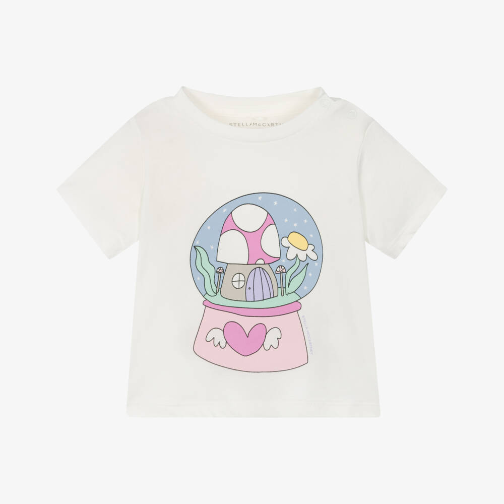 Stella McCartney Kids-Girls Ivory Fairy Globe Tee | Childrensalon Outlet