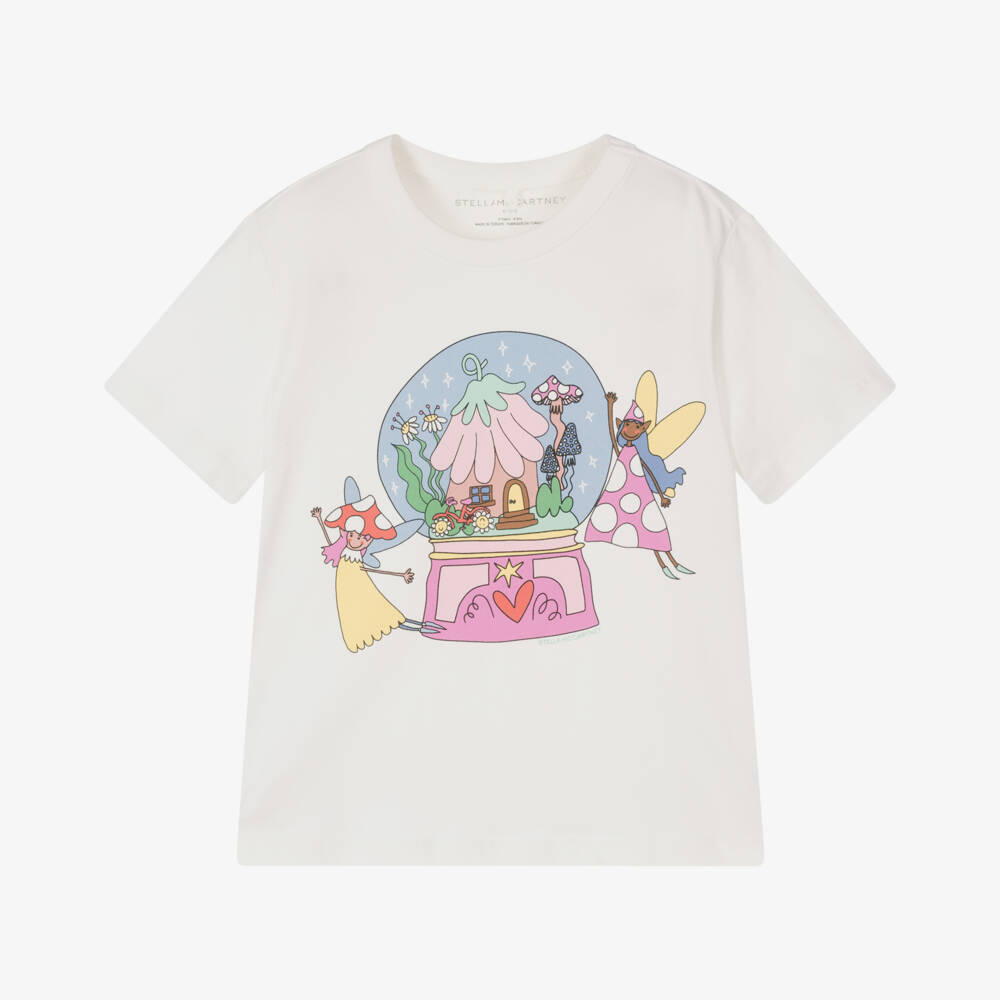 Stella McCartney Kids-Girls Ivory Fairyland Tee | Childrensalon Outlet