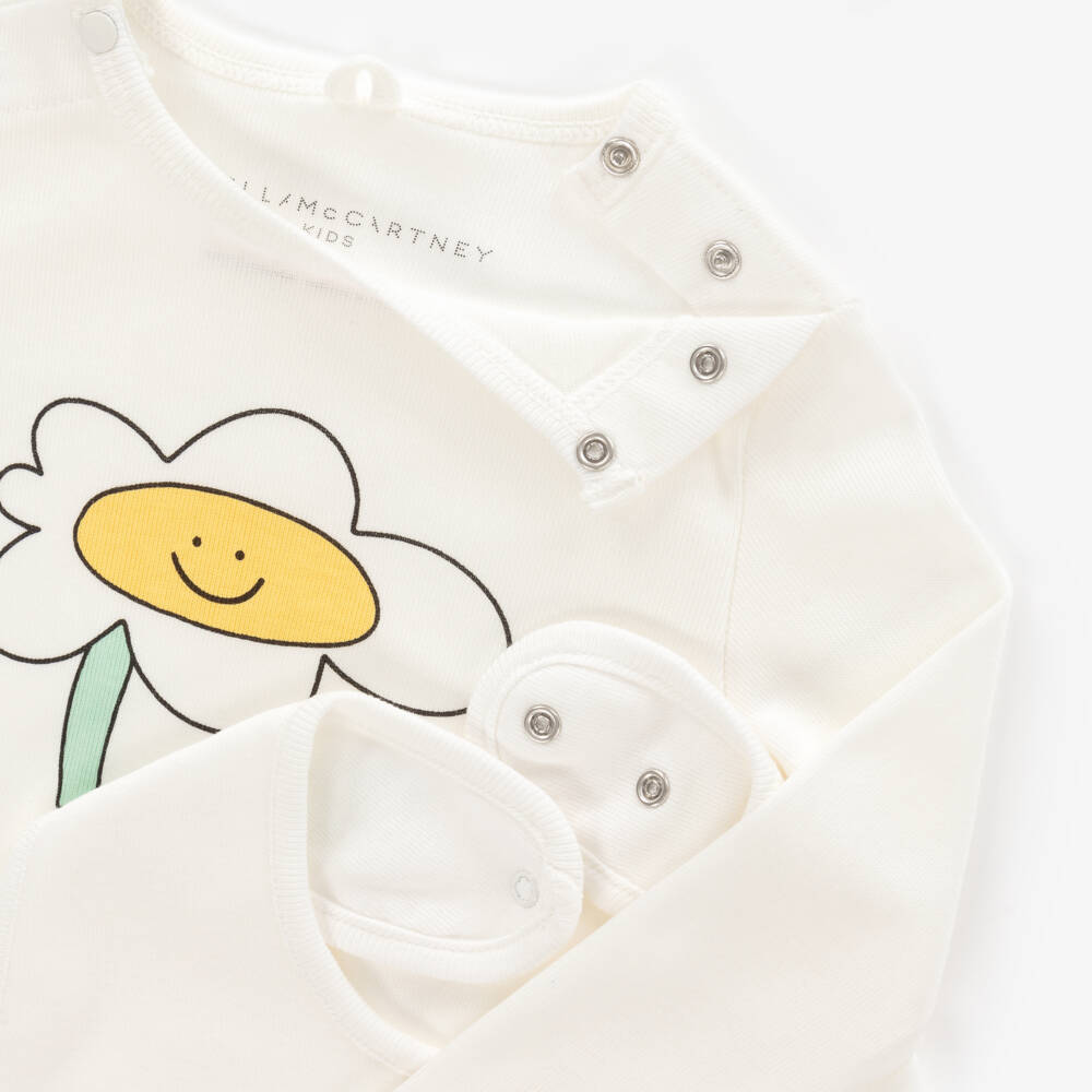 Stella McCartney Kids-Girls Ivory Floral Cotton Set | Childrensalon Outlet
