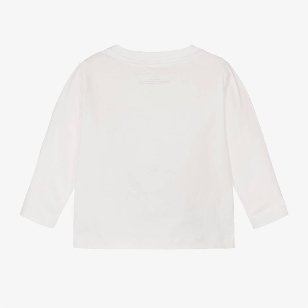 Stella McCartney Kids-Girls Ivory Floral Cotton Tee | Childrensalon Outlet
