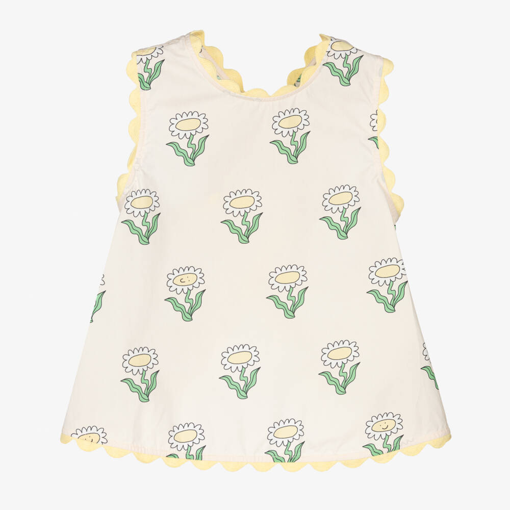 Stella McCartney Kids-Girls Ivory Floral Cotton Top | Childrensalon Outlet