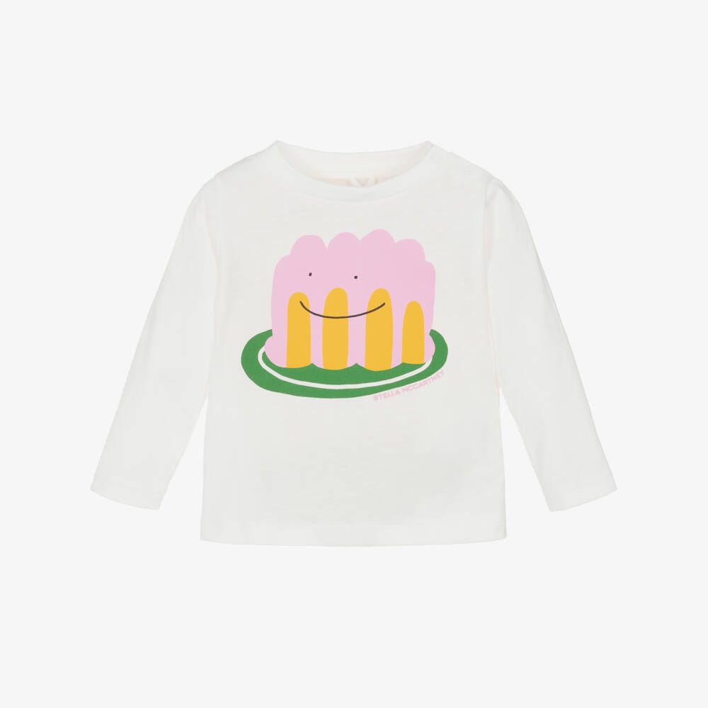 Stella McCartney Kids-Girls Ivory Jelly Print Top | Childrensalon Outlet