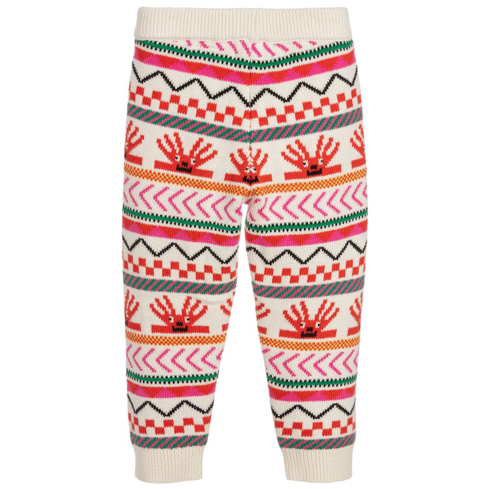 Stella McCartney Kids Christmas Capsule-Girls Ivory Knitted Trousers | Childrensalon Outlet