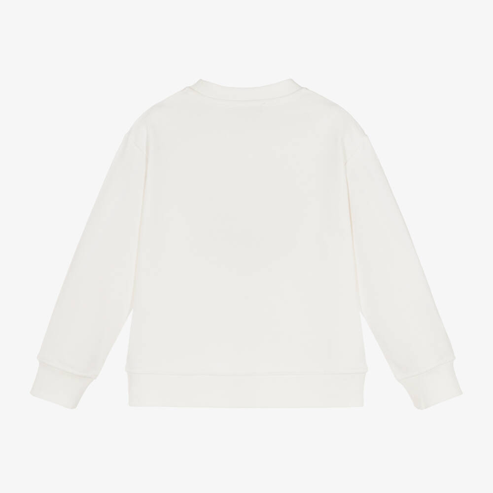 Stella McCartney Kids-سويتشيرت قطن لون عاجي للبنات | Childrensalon Outlet