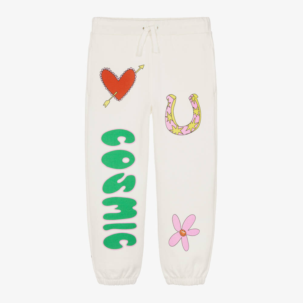 Stella McCartney Kids-Girls Ivory Organic Cosmic Trousers | Childrensalon Outlet