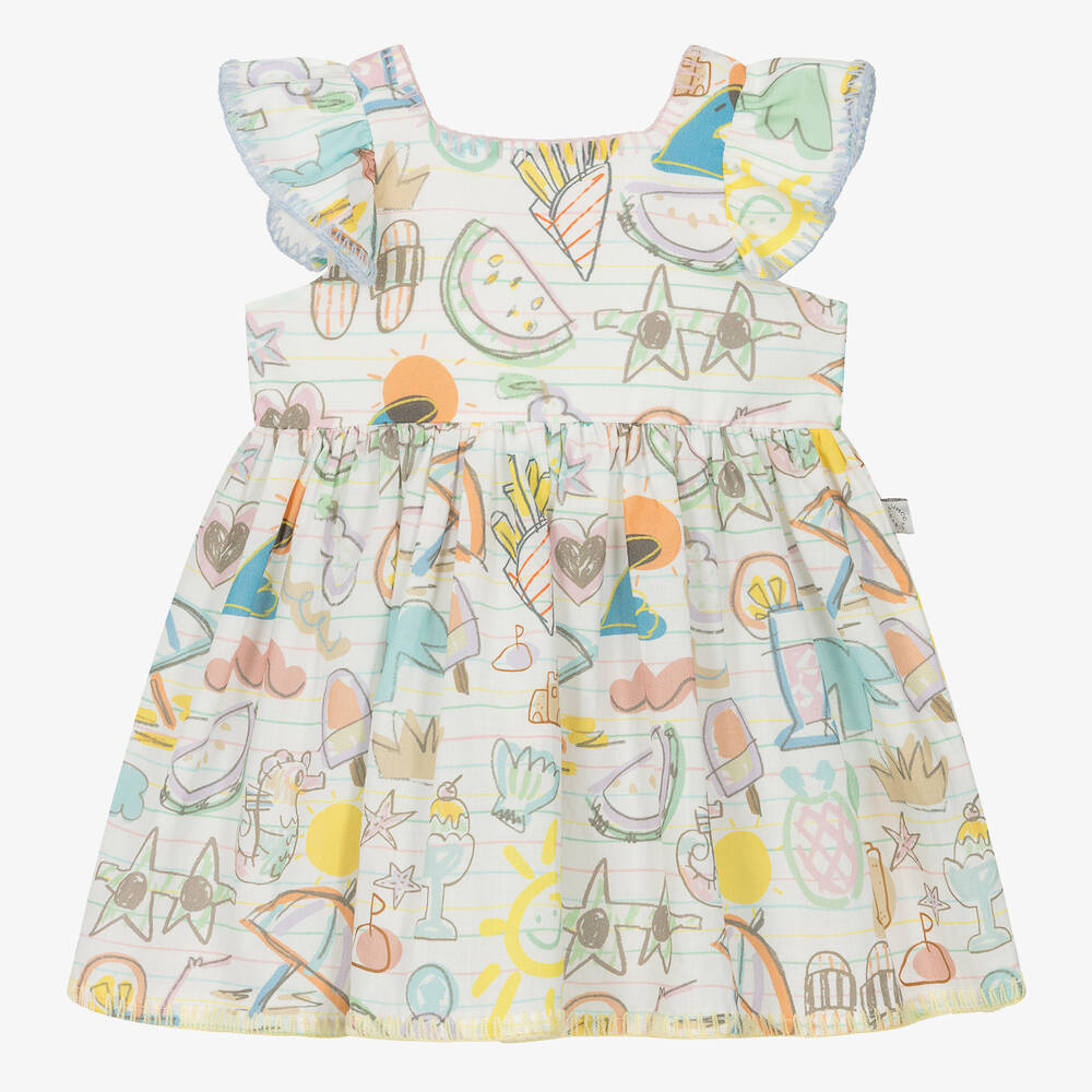 Stella McCartney Kids-Girls Ivory Organic Cotton Dress | Childrensalon Outlet