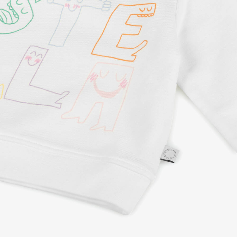 Stella McCartney Kids-Girls Ivory Organic Cotton Jumper | Childrensalon Outlet