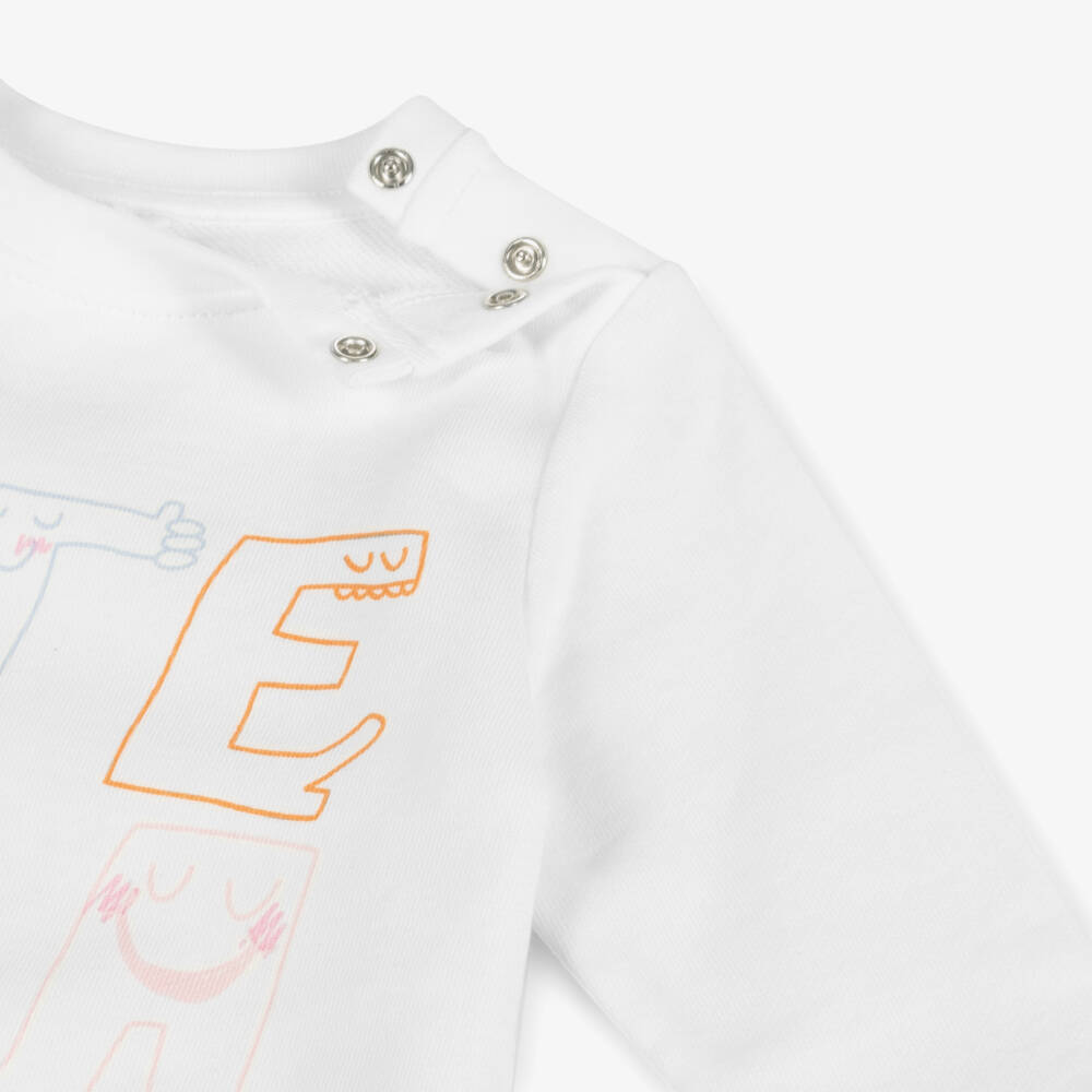 Stella McCartney Kids-Girls Ivory Organic Cotton Jumper | Childrensalon Outlet