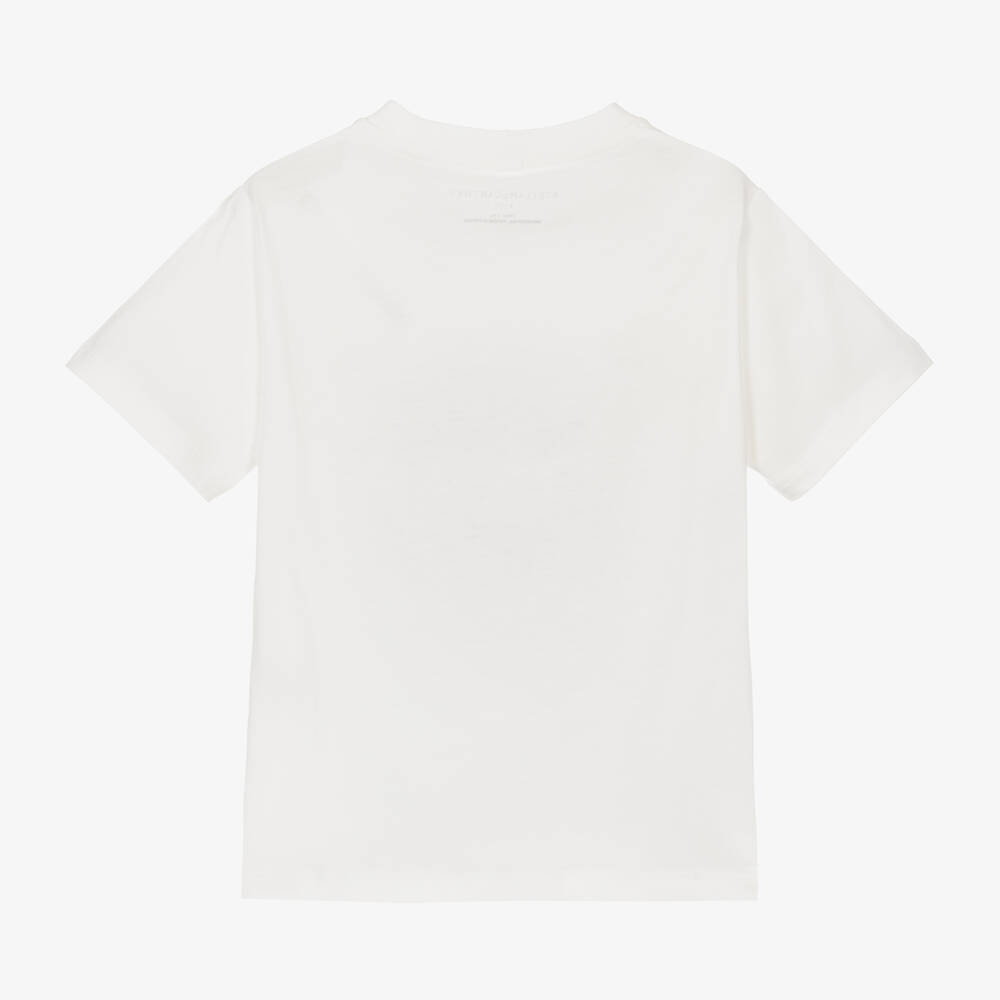 Stella McCartney Kids - Girls Ivory Organic Cotton T-Shirt