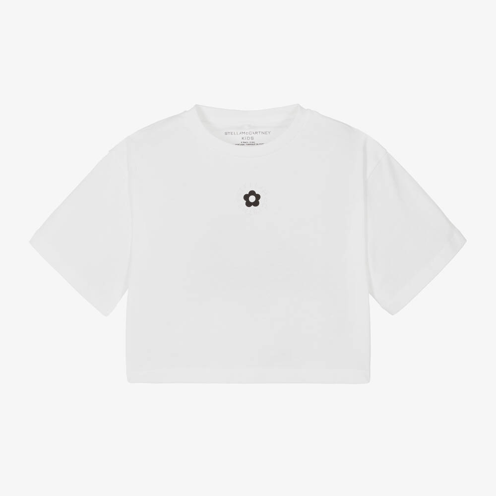 Stella McCartney Kids-Girls Ivory Organic Cotton Top | Childrensalon Outlet