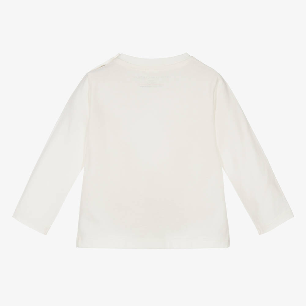 Stella McCartney Kids-Girls Ivory Pastel Rainbow Top | Childrensalon Outlet
