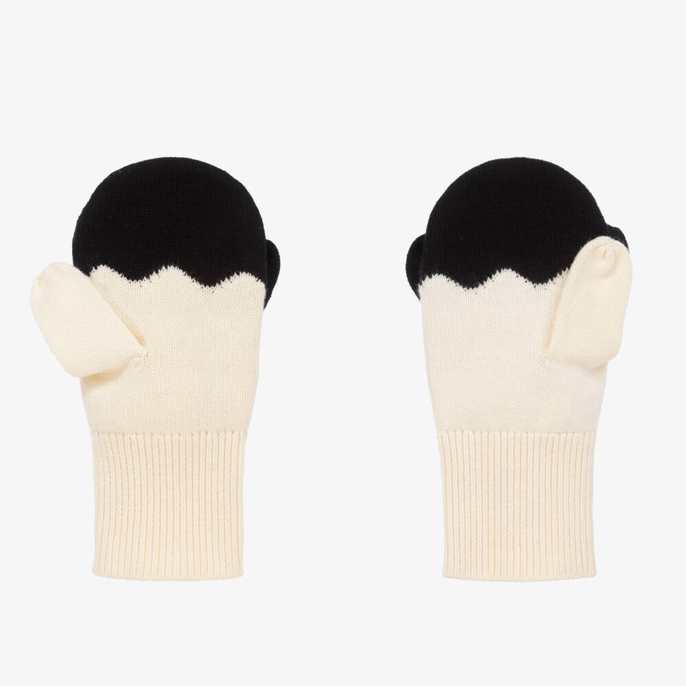 Stella McCartney Kids-Girls Ivory Sheep Knit Mittens | Childrensalon Outlet