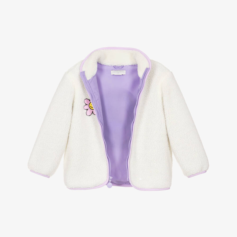 Stella McCartney Kids-جاكيت شيربا عاجي دافئ للبنات | Childrensalon Outlet