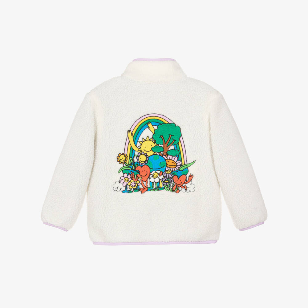 Stella McCartney Kids-جاكيت شيربا عاجي دافئ للبنات | Childrensalon Outlet