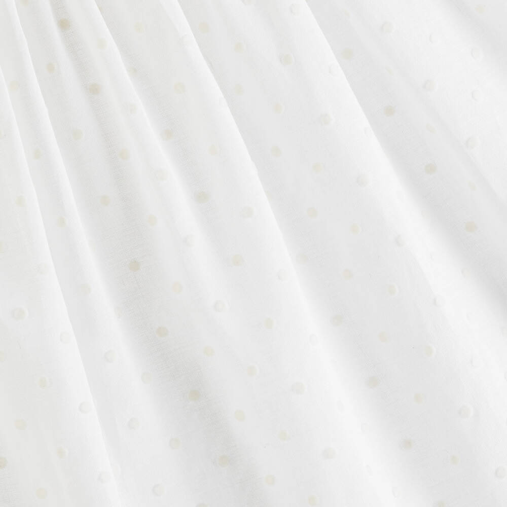Stella McCartney Kids-Girls Ivory Shirred Cotton Voile Dress | Childrensalon Outlet