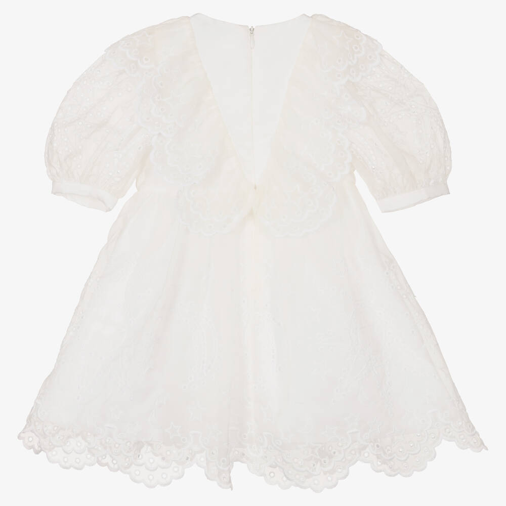 Stella McCartney Kids-Кремовое шелковое платье | Childrensalon Outlet